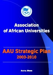 AAU Strategic Plan - AAU Resource Center - Association of African ...
