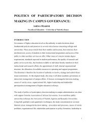 politics of participatory decision making in campus governance
