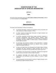 Constitution and Bye-Laws of the Association of - AAU Resource ...