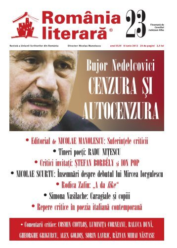 Editorial de NICOLAE MANOLESCU: Suferin]ele criticii Tineri poe]i ...