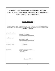 alternative modes of financing higher education in nigeria and ...