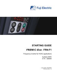 STARTING GUIDE FRENIC-Eco . FRN-F1 - Welcome to Fuji Electric