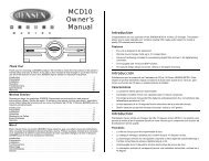 MCD10 Owner's Manual - Ward Electronics