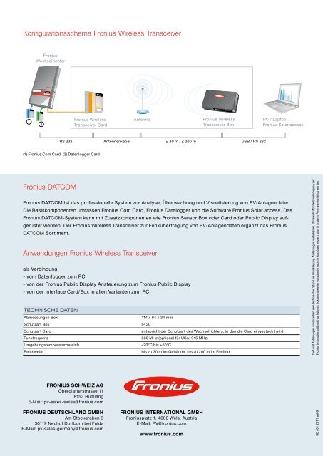 Fronius Wireless Transceiver