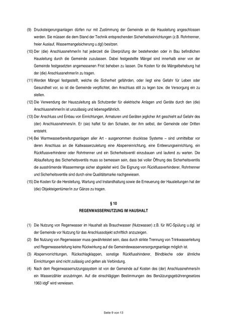 Wasserleitungsordnung (59 KB) - .PDF - Marktgemeinde Oberalm