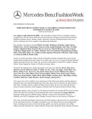 mercedes-benz fashion week at smashbox studios presented