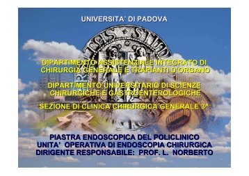 Terapia fotodinamica endoscopica - SocietÃ  Triveneta di Chirurgia