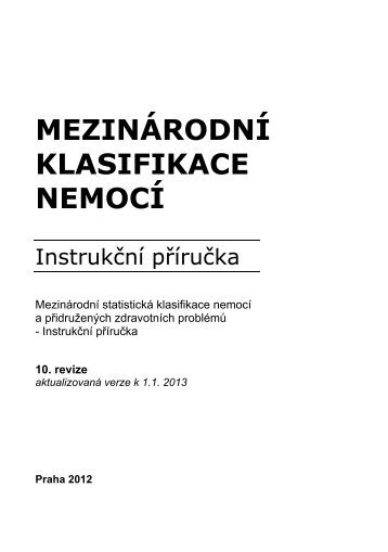 MKN-10 InstrukÄnÃ­ pÅÃ­ruÄka (aktualizovanÃ¡ verze k 1.1.2013)