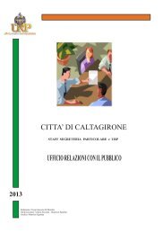 ufficio per le relazioni con - Comune di Caltagirone