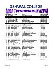 ACCA Award Winners 1997 - Oshwal College