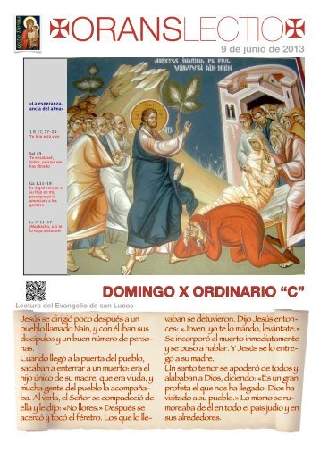 OL Domingo X Ordinario C, PDF - Orans lectio