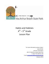 Habits and Habitats - John D. MacArthur Beach State Park