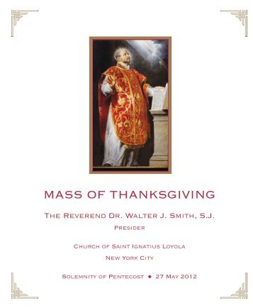 Mass of Thanksgiving - HealthCare Chaplaincy