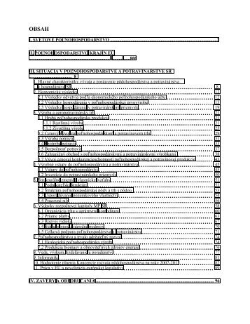 I. SVETOVÃ POÄ½NOHOSPODÃRSTVO ... - PortÃ¡l prÃ¡vnych predpisov
