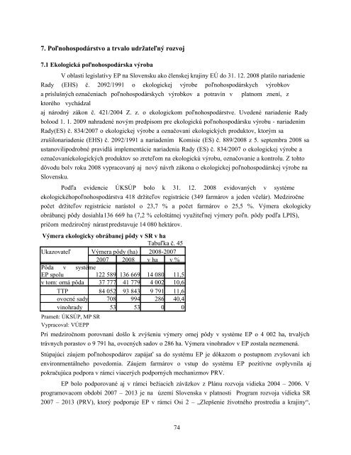 I. SVETOVÃ POÄ½NOHOSPODÃRSTVO ... - PortÃ¡l prÃ¡vnych predpisov