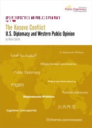 The Kosovo Conflict: U.S. Diplomacy and Western Public Opinion