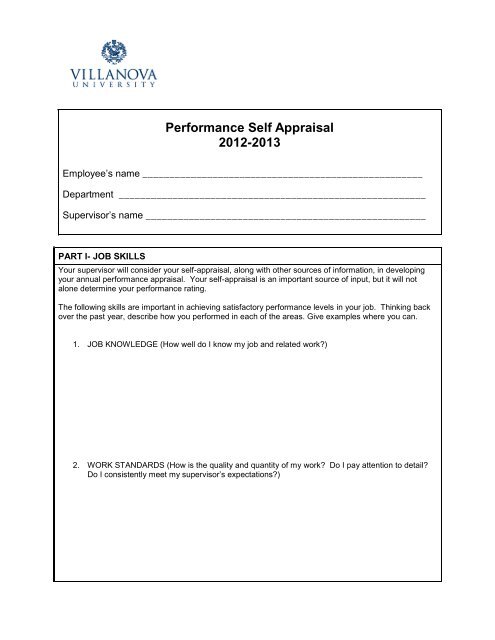 Self Appraisal Form self-appraisal-form