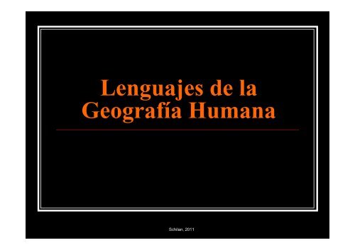 Lenguajes de la GeografÃ­a Humana