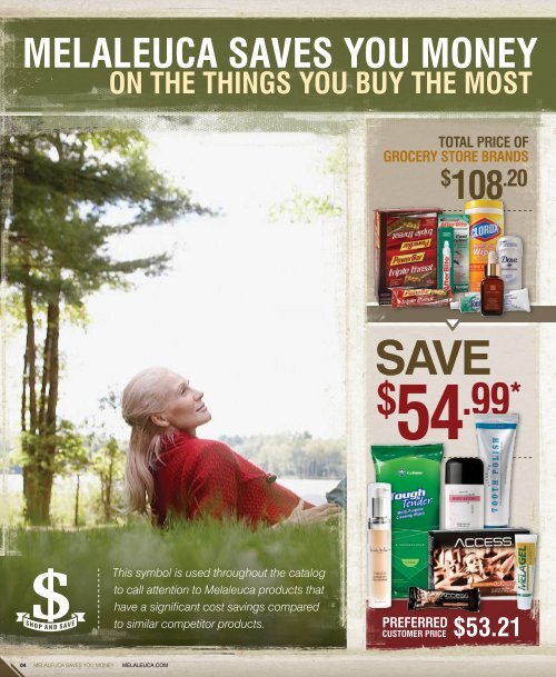 108.20 TOTAL PRICE OF GROCERy STORE BRAnDS Melaleuca