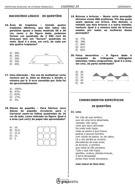 prova geÃ³grafo