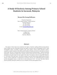 A Study of Dyslexia among Primary School Students in Sarawak ...