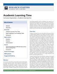 Academic Learning Time - DSWLeads.com