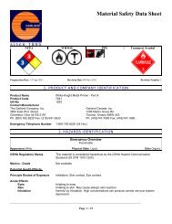 Material Safety Data Sheet - The Garland Company, Inc.