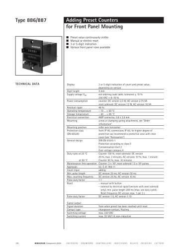 Type 886/887 - Hengstler Encoders