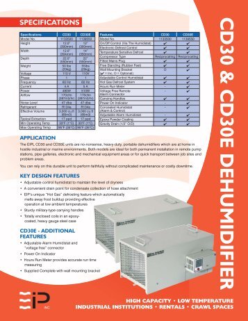 CD30 & CD30E DEHUMIDIFIER - AchooAllergy.com