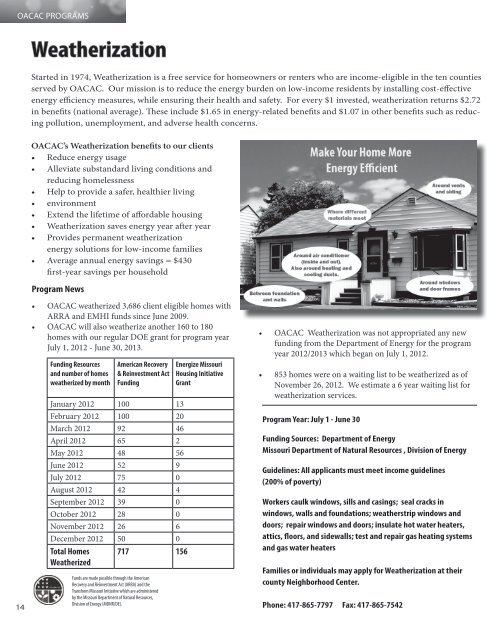 2012 Annual Report - Ozarks Area Community Action Corporation