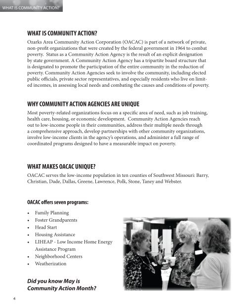 2012 Annual Report - Ozarks Area Community Action Corporation