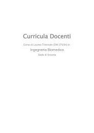 270 - Curriculum Docente - FacoltÃ  di Ingegneria - UniversitÃ  ...