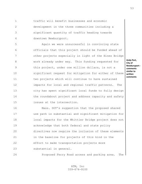 Final Environmental Impact Report - Whittier Bridge/I-95 ...