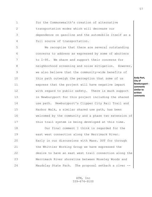 Final Environmental Impact Report - Whittier Bridge/I-95 ...