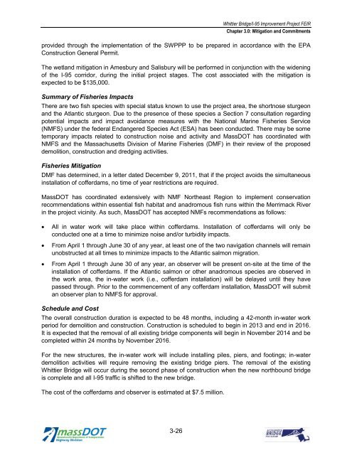 Final Environmental Impact Report - Whittier Bridge/I-95 ...