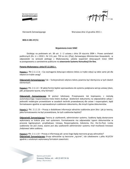 pobierz plik pdf - Ministerstwo Gospodarki