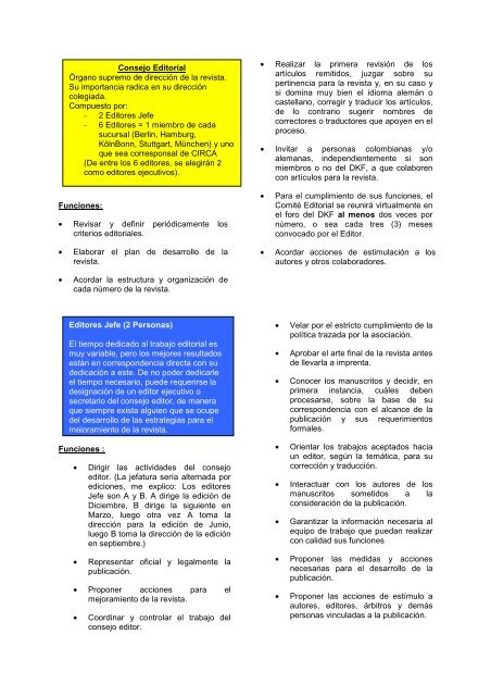 Una propuesta para la Estructura y Organigramma de la Revista del ...
