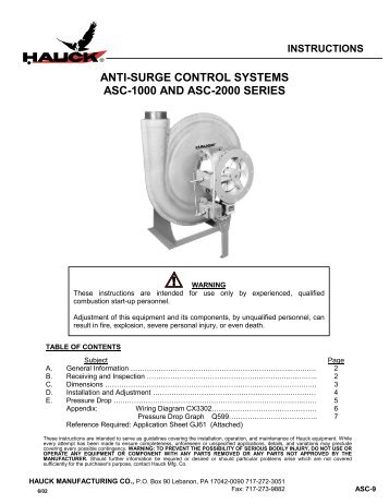 anti-surge control systems asc-1000 and asc-2000 series - Hauck ...