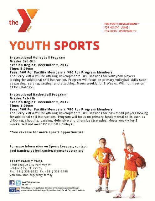 Youth Sports Winter Flyer 2012 - YMCA of Greater Houston