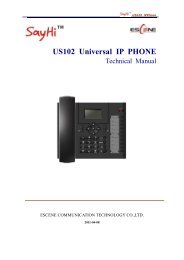 SayHi US102 IP Phone technical manual 20110513