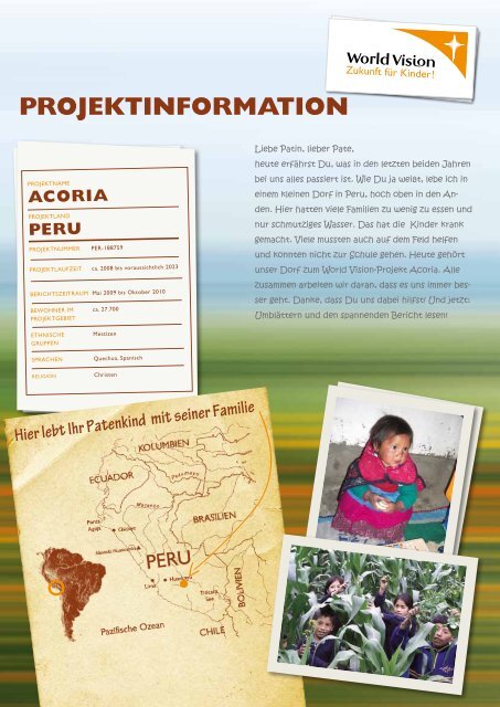 PROJEKTINFORMATION - World Vision