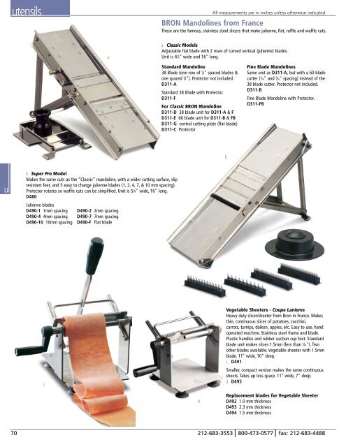 JB Prince Equipment Catalog