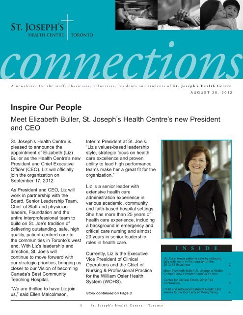 August 20, 2012 - St. Joseph's Health Centre Toronto