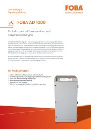 ADVANTAGE 1000 - FOBA Laser Marking + Engraving | Alltec GmbH