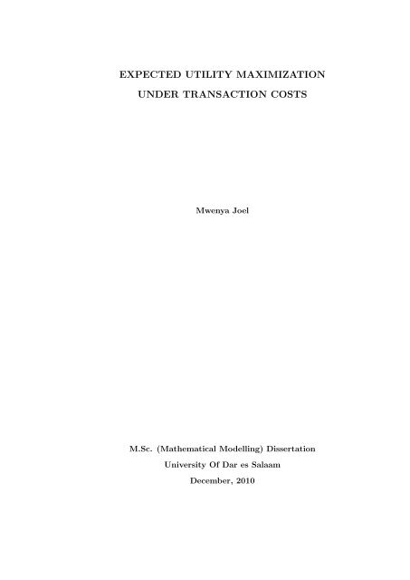 expected utility maximization under transaction costs - NOMA