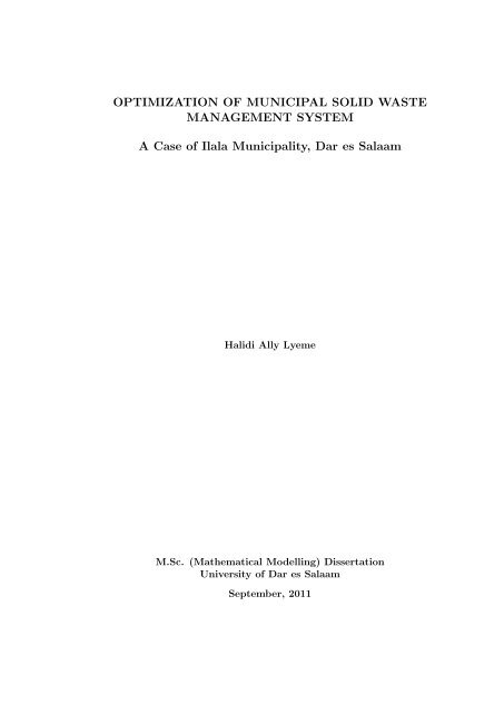 Optimization of municipal solid waste management system ... - NOMA