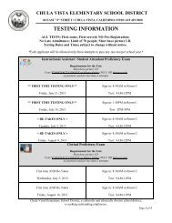 Information and Proficiency Test Dates 061913 - Chula Vista ...