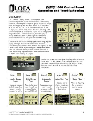 CANplus600 Operation and Troubleshooting Manual