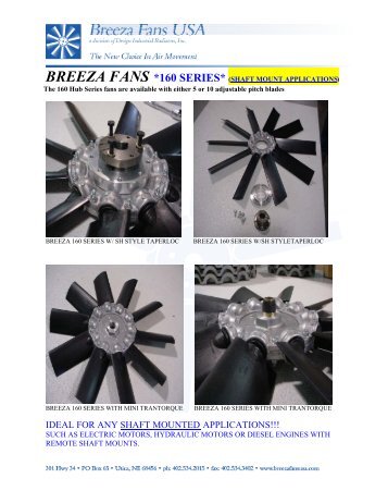 shaft mount applications - Breeza Fans