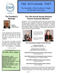 Spring 2013 Edition - The ESOP Association